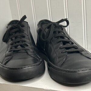 COMMON PROJECT Achilles Low Men's Black Lace Up Sneakers Size 43 Leather Shoes